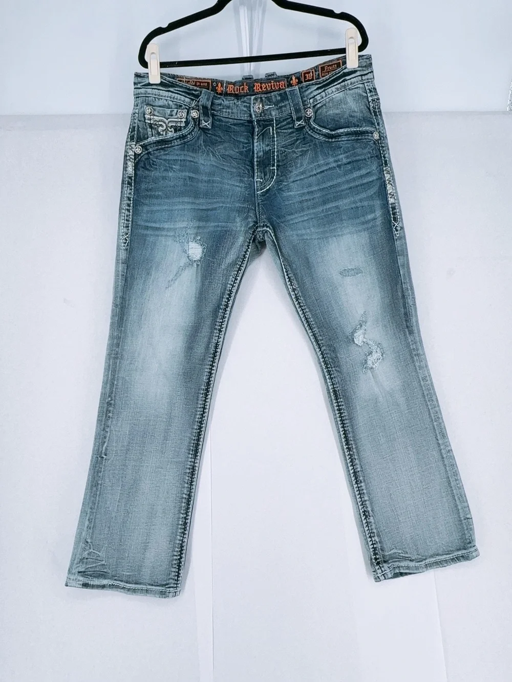 Rock Revival Pruitt Men's Slim Straight Jeans Size 36